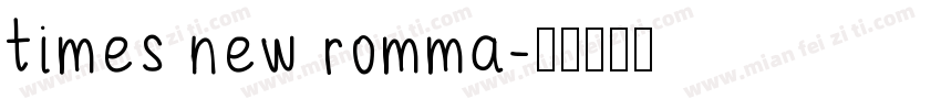 times new romma字体转换